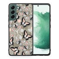 Thumbnail for Θήκη Samsung S22 Plus Butterflies Boho από τη Smartfits με σχέδιο στο πίσω μέρος και μαύρο περίβλημα | Samsung S22 Plus Butterflies Boho case with colorful back and black bezels