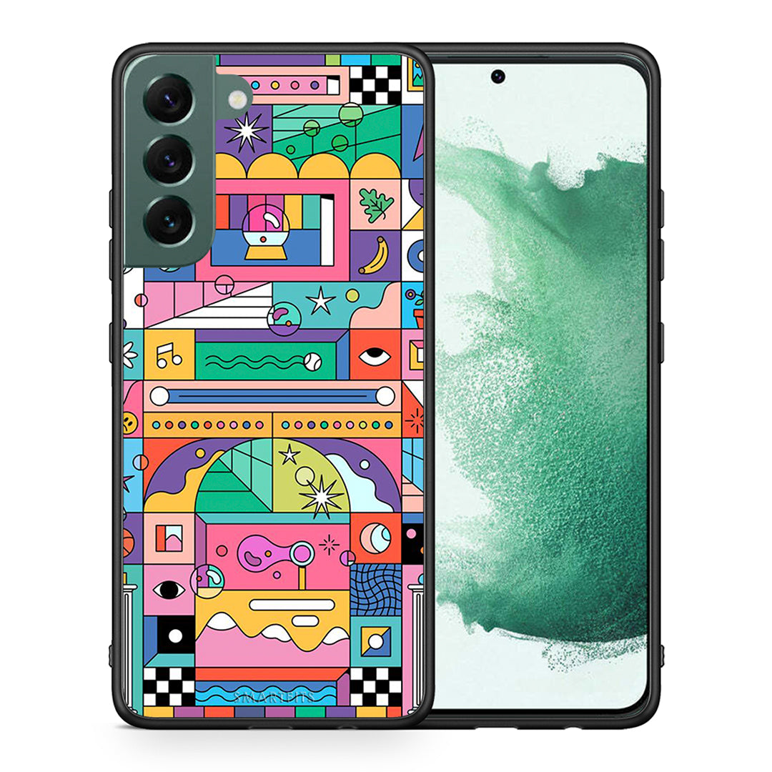 Θήκη Samsung S22 Plus Bubbles Soap από τη Smartfits με σχέδιο στο πίσω μέρος και μαύρο περίβλημα | Samsung S22 Plus Bubbles Soap case with colorful back and black bezels