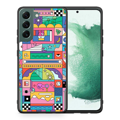 Θήκη Samsung S22 Plus Bubbles Soap από τη Smartfits με σχέδιο στο πίσω μέρος και μαύρο περίβλημα | Samsung S22 Plus Bubbles Soap case with colorful back and black bezels