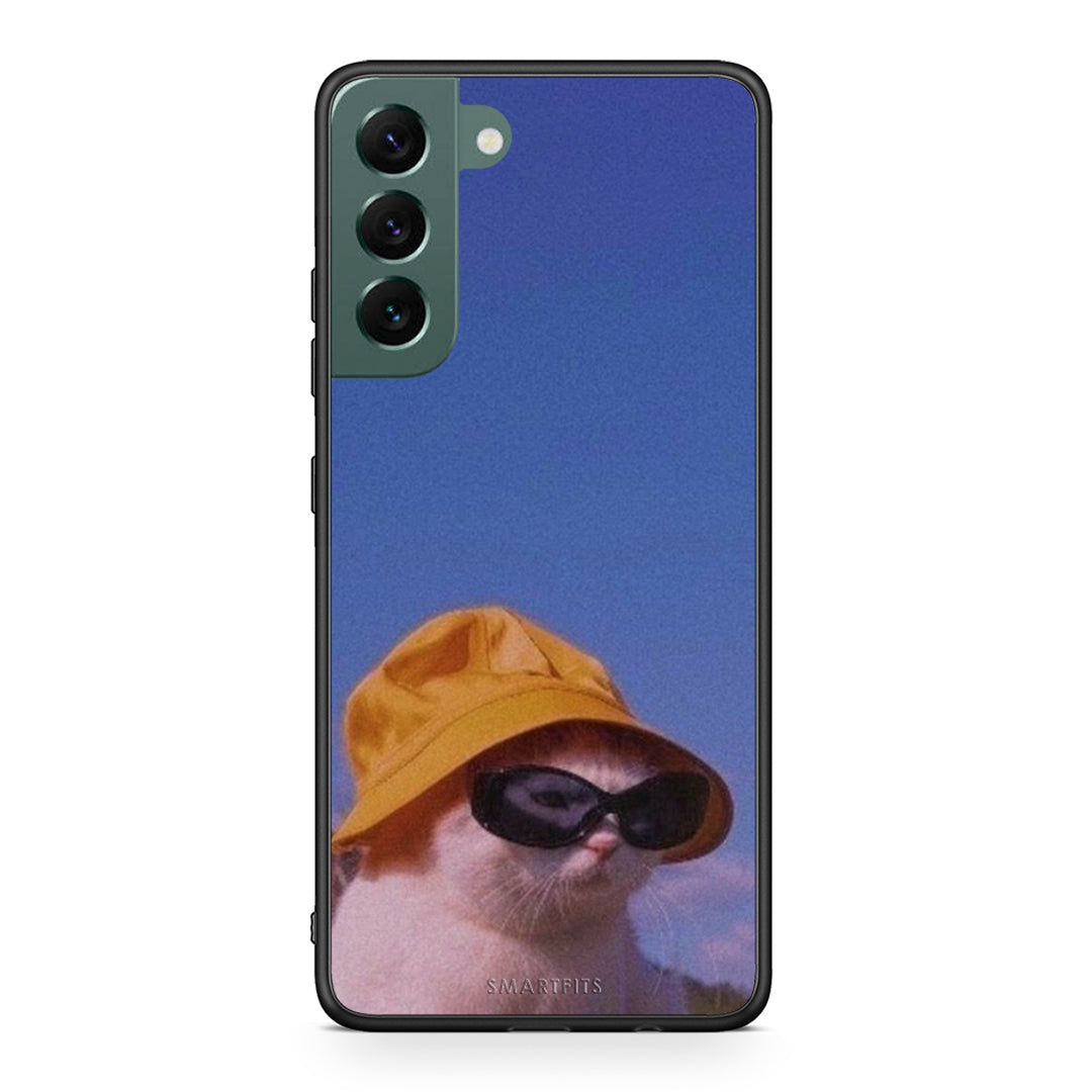 Samsung S22 Plus Cat Diva θήκη από τη Smartfits με σχέδιο στο πίσω μέρος και μαύρο περίβλημα | Smartphone case with colorful back and black bezels by Smartfits
