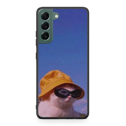 Samsung S22 Plus Cat Diva θήκη από τη Smartfits με σχέδιο στο πίσω μέρος και μαύρο περίβλημα | Smartphone case with colorful back and black bezels by Smartfits