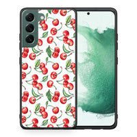 Thumbnail for Θήκη Samsung S22 Plus Cherry Summer από τη Smartfits με σχέδιο στο πίσω μέρος και μαύρο περίβλημα | Samsung S22 Plus Cherry Summer case with colorful back and black bezels