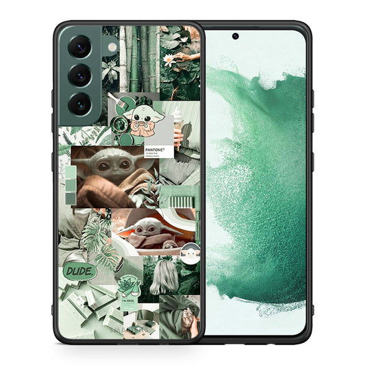 Θήκη Αγίου Βαλεντίνου Samsung S22 Plus Collage Dude από τη Smartfits με σχέδιο στο πίσω μέρος και μαύρο περίβλημα | Samsung S22 Plus Collage Dude case with colorful back and black bezels