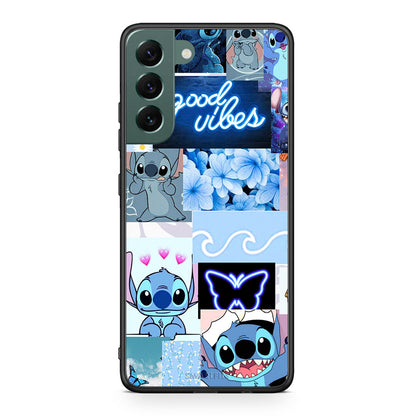 Samsung S22 Plus Collage Good Vibes Θήκη Αγίου Βαλεντίνου από τη Smartfits με σχέδιο στο πίσω μέρος και μαύρο περίβλημα | Smartphone case with colorful back and black bezels by Smartfits