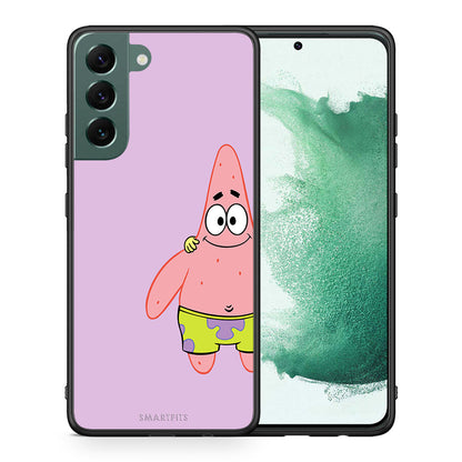 Θήκη Samsung S22 Plus Friends Patrick από τη Smartfits με σχέδιο στο πίσω μέρος και μαύρο περίβλημα | Samsung S22 Plus Friends Patrick case with colorful back and black bezels