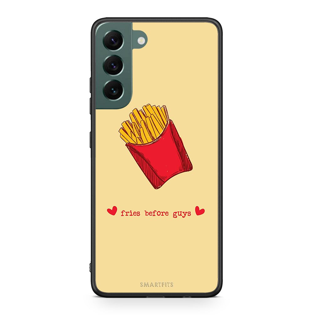 Samsung S22 Plus Fries Before Guys Θήκη Αγίου Βαλεντίνου από τη Smartfits με σχέδιο στο πίσω μέρος και μαύρο περίβλημα | Smartphone case with colorful back and black bezels by Smartfits