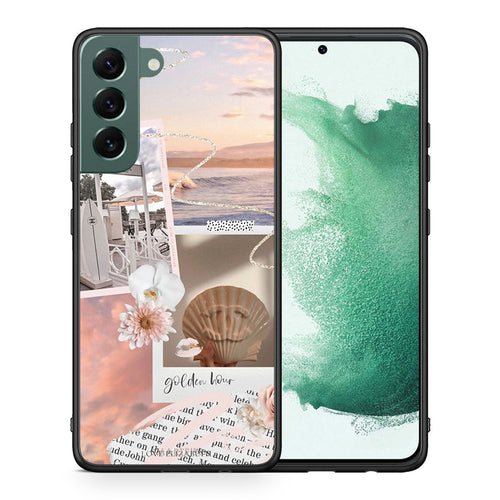 Θήκη Αγίου Βαλεντίνου Samsung S22 Plus Golden Hour από τη Smartfits με σχέδιο στο πίσω μέρος και μαύρο περίβλημα | Samsung S22 Plus Golden Hour case with colorful back and black bezels