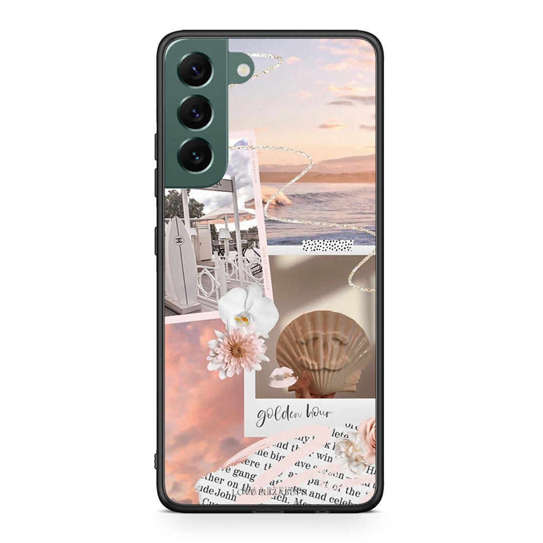 Samsung S22 Plus Golden Hour Θήκη Αγίου Βαλεντίνου από τη Smartfits με σχέδιο στο πίσω μέρος και μαύρο περίβλημα | Smartphone case with colorful back and black bezels by Smartfits