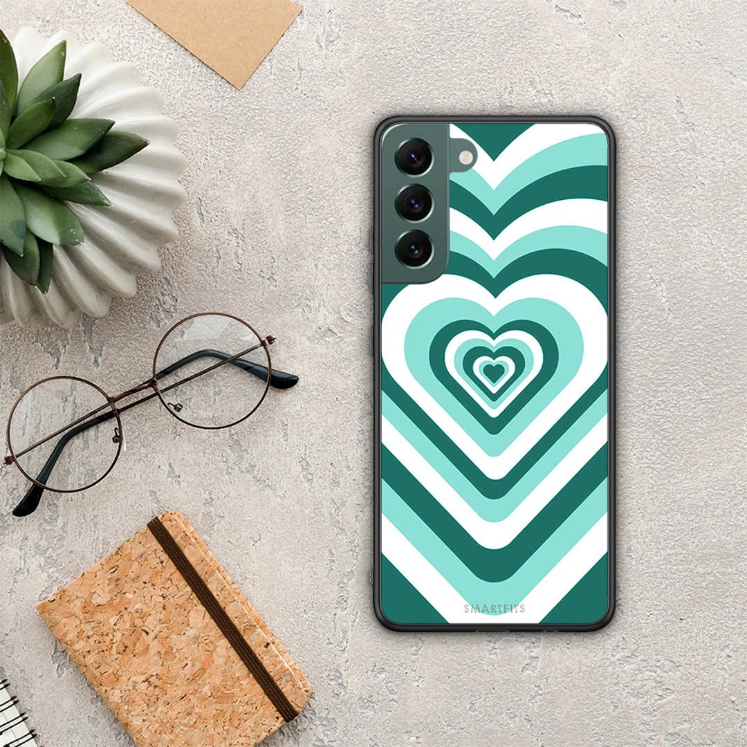 Green Hearts - Samsung Galaxy S22 Plus θήκη