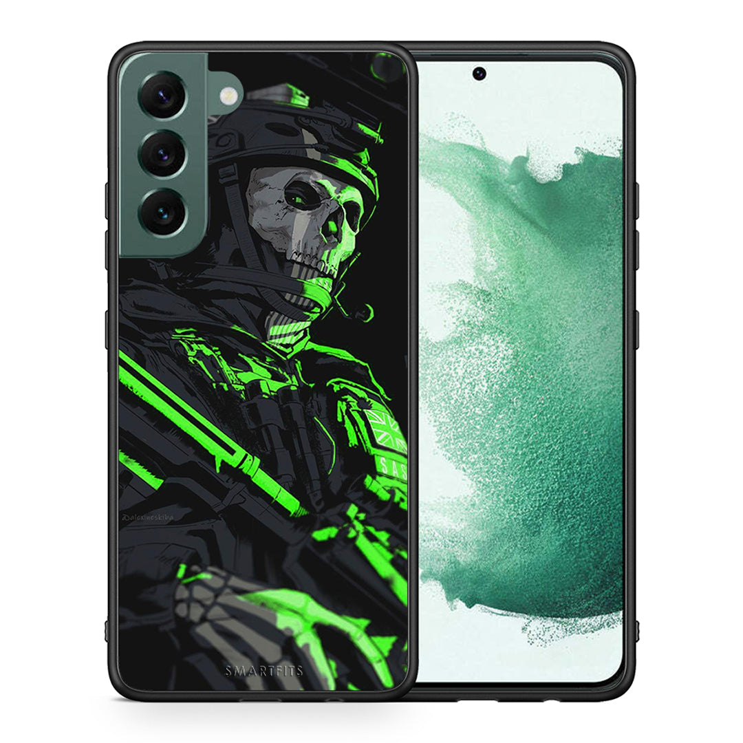 Θήκη Αγίου Βαλεντίνου Samsung S22 Plus Green Soldier από τη Smartfits με σχέδιο στο πίσω μέρος και μαύρο περίβλημα | Samsung S22 Plus Green Soldier case with colorful back and black bezels
