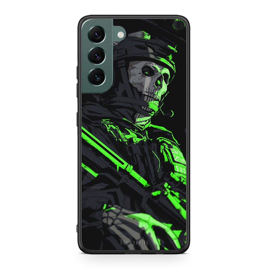 Samsung S22 Plus Green Soldier Θήκη Αγίου Βαλεντίνου από τη Smartfits με σχέδιο στο πίσω μέρος και μαύρο περίβλημα | Smartphone case with colorful back and black bezels by Smartfits