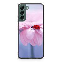 Thumbnail for Samsung S22 Plus Ladybug Flower θήκη από τη Smartfits με σχέδιο στο πίσω μέρος και μαύρο περίβλημα | Smartphone case with colorful back and black bezels by Smartfits