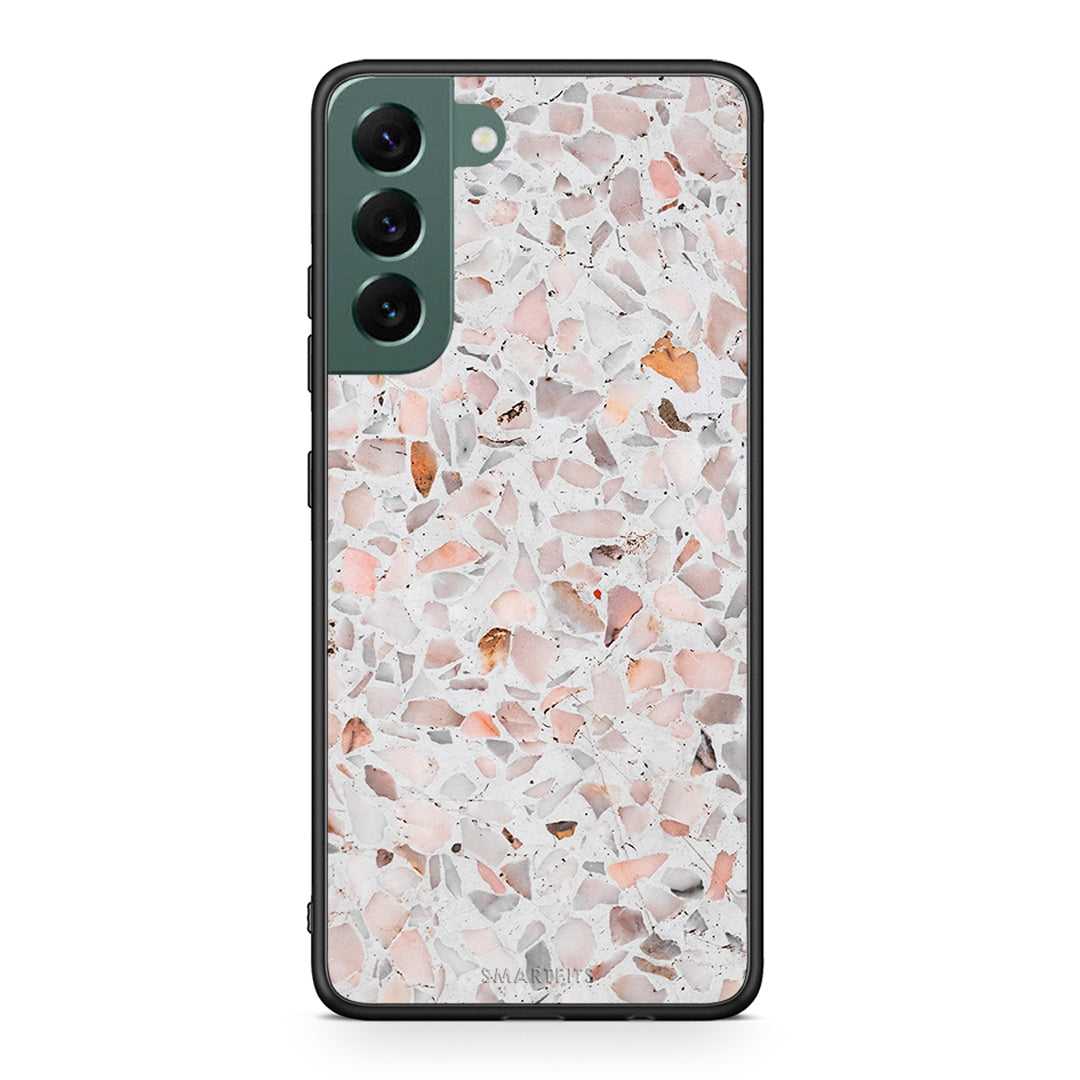 Samsung S22 Plus Marble Terrazzo θήκη από τη Smartfits με σχέδιο στο πίσω μέρος και μαύρο περίβλημα | Smartphone case with colorful back and black bezels by Smartfits