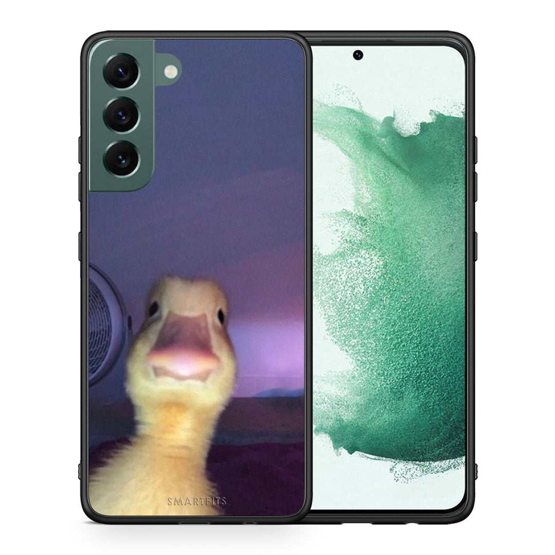 Θήκη Samsung S22 Plus Meme Duck από τη Smartfits με σχέδιο στο πίσω μέρος και μαύρο περίβλημα | Samsung S22 Plus Meme Duck case with colorful back and black bezels