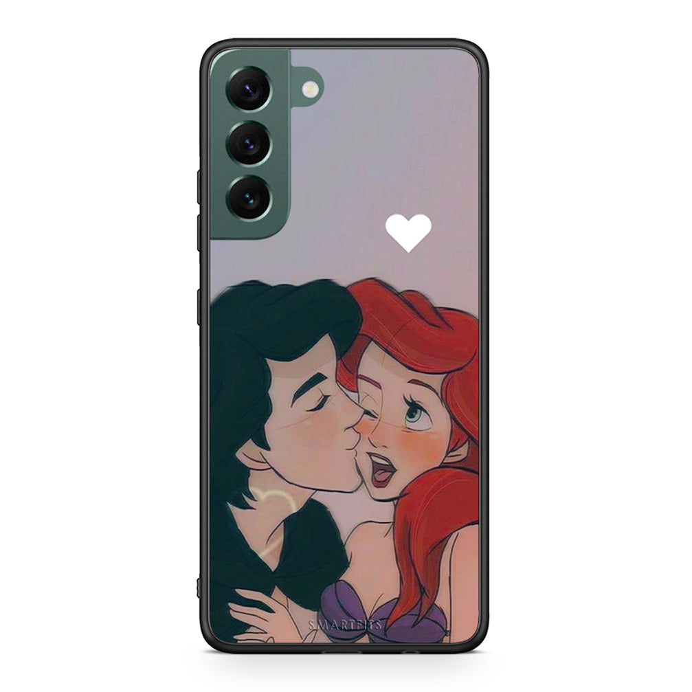 Samsung S22 Plus Mermaid Love Θήκη Αγίου Βαλεντίνου από τη Smartfits με σχέδιο στο πίσω μέρος και μαύρο περίβλημα | Smartphone case with colorful back and black bezels by Smartfits