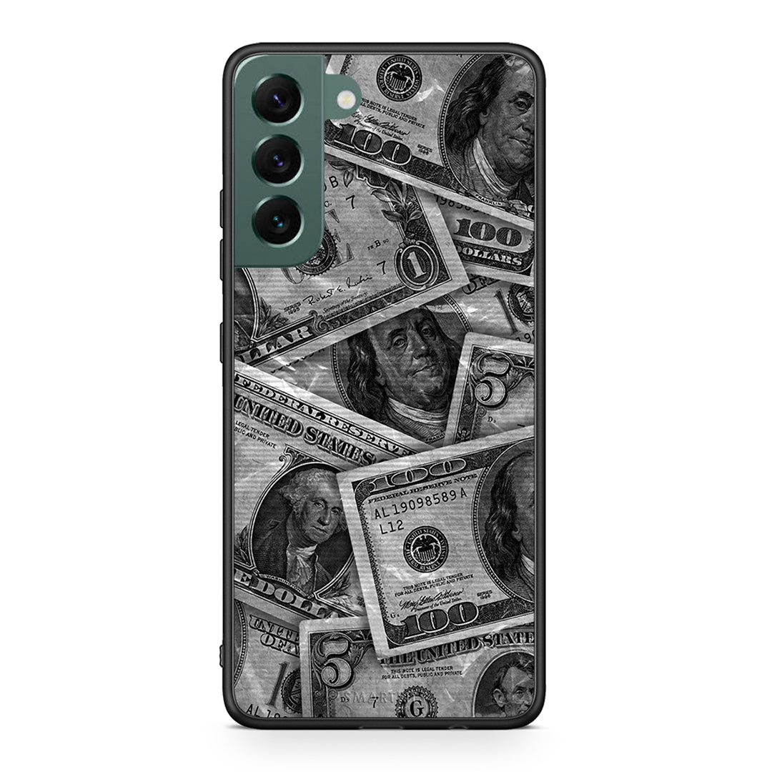Samsung S22 Plus Money Dollars θήκη από τη Smartfits με σχέδιο στο πίσω μέρος και μαύρο περίβλημα | Smartphone case with colorful back and black bezels by Smartfits