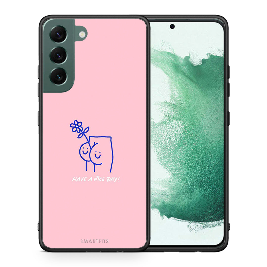Θήκη Samsung S22 Plus Nice Day από τη Smartfits με σχέδιο στο πίσω μέρος και μαύρο περίβλημα | Samsung S22 Plus Nice Day case with colorful back and black bezels
