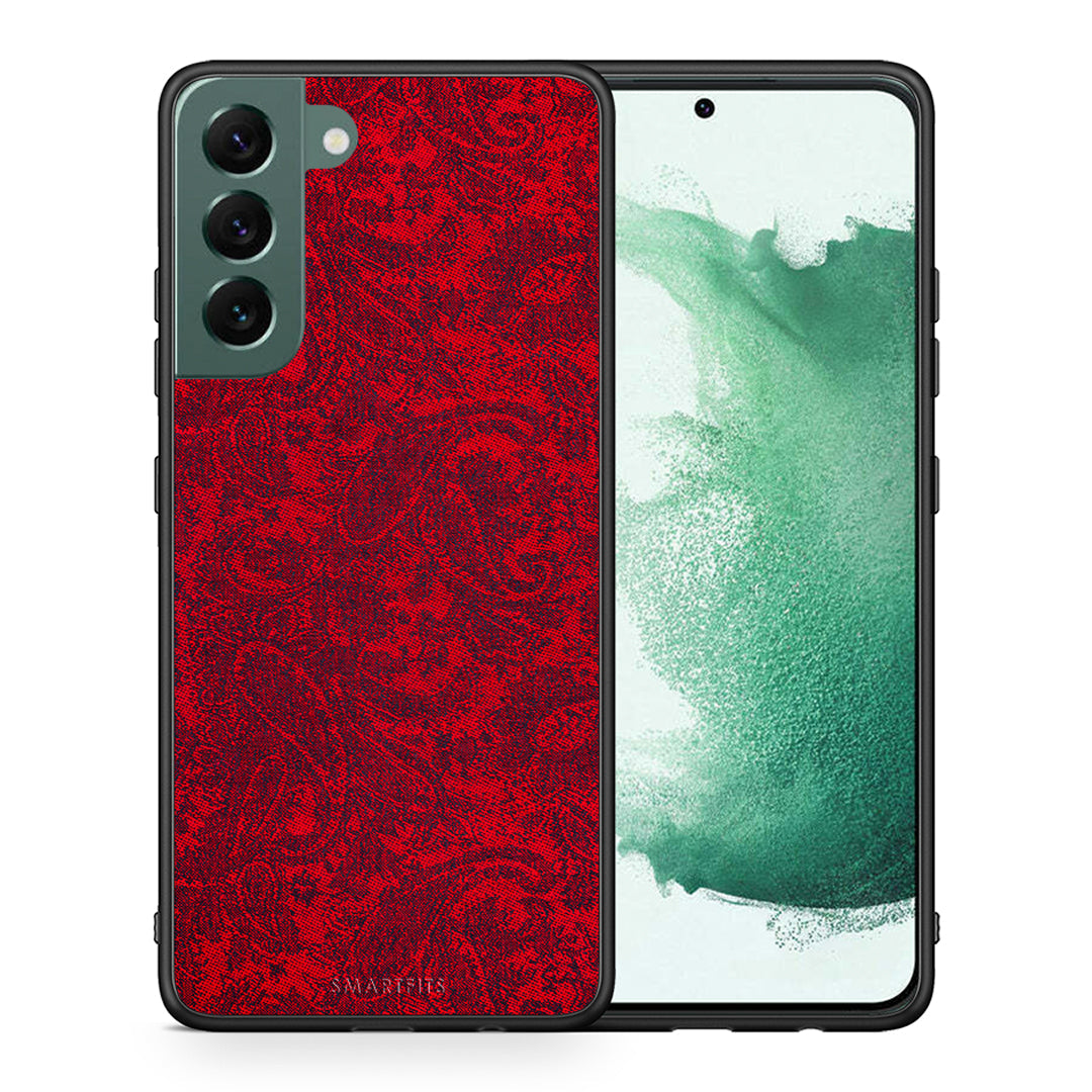 Θήκη Samsung S22 Plus Paisley Cashmere από τη Smartfits με σχέδιο στο πίσω μέρος και μαύρο περίβλημα | Samsung S22 Plus Paisley Cashmere case with colorful back and black bezels