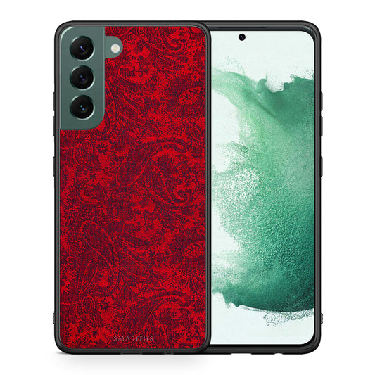 Θήκη Samsung S22 Plus Paisley Cashmere από τη Smartfits με σχέδιο στο πίσω μέρος και μαύρο περίβλημα | Samsung S22 Plus Paisley Cashmere case with colorful back and black bezels