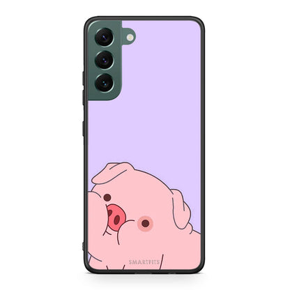 Samsung S22 Plus Pig Love 2 Θήκη Αγίου Βαλεντίνου από τη Smartfits με σχέδιο στο πίσω μέρος και μαύρο περίβλημα | Smartphone case with colorful back and black bezels by Smartfits