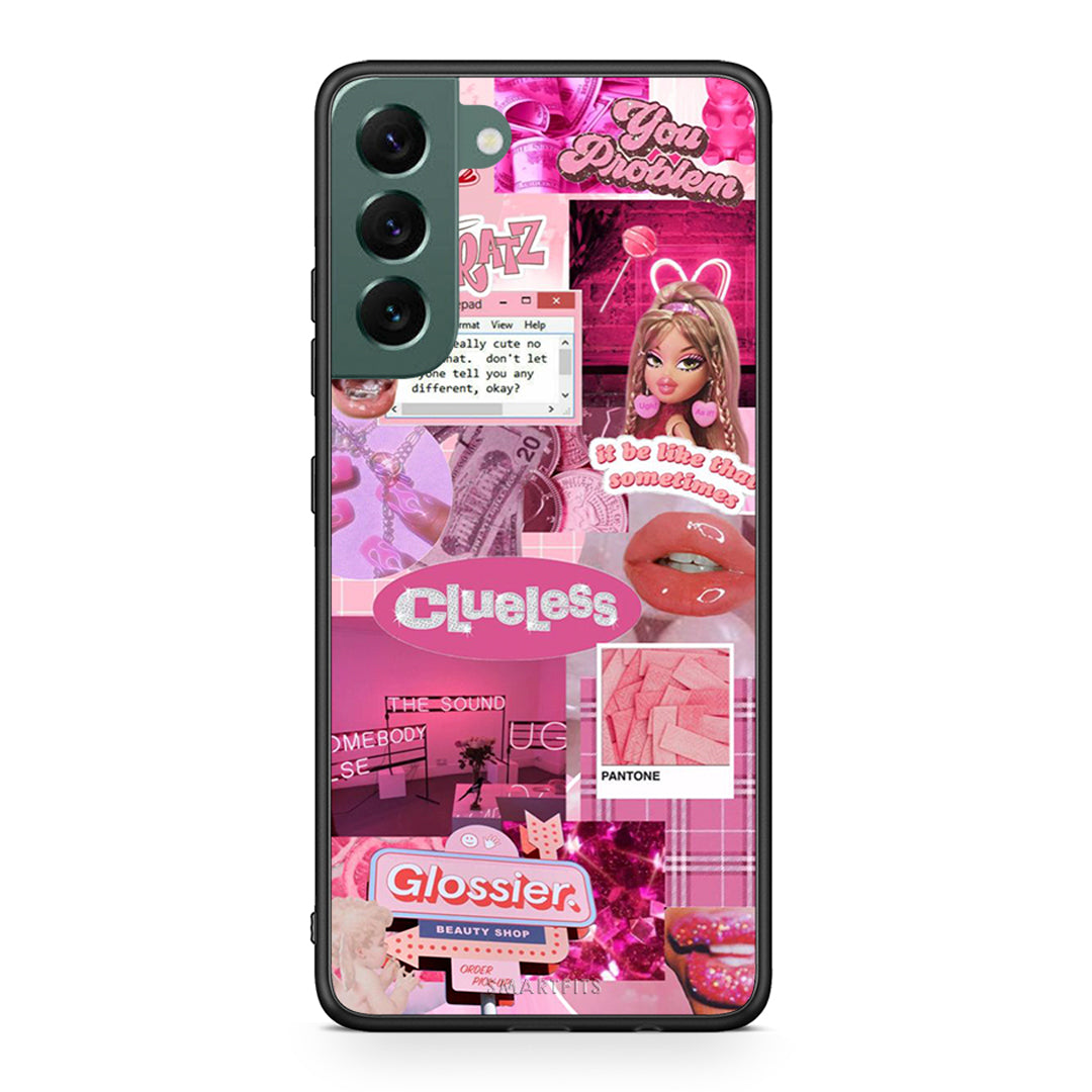 Samsung S22 Plus Pink Love Θήκη Αγίου Βαλεντίνου από τη Smartfits με σχέδιο στο πίσω μέρος και μαύρο περίβλημα | Smartphone case with colorful back and black bezels by Smartfits