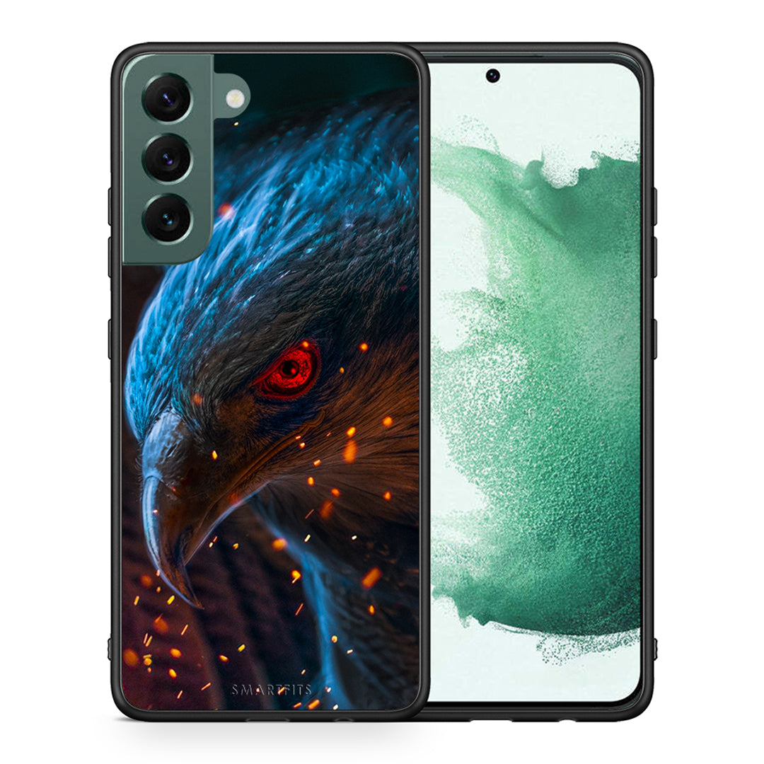 Θήκη Samsung S22 Plus Eagle PopArt από τη Smartfits με σχέδιο στο πίσω μέρος και μαύρο περίβλημα | Samsung S22 Plus Eagle PopArt case with colorful back and black bezels