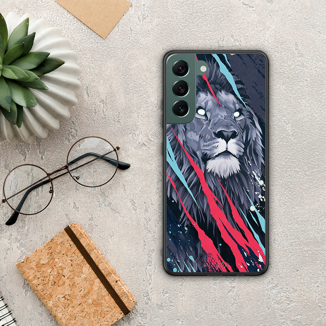 PopArt Lion Designer - Samsung Galaxy S22 Plus θήκη