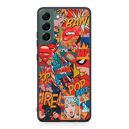 Samsung S22 Plus PopArt OMG θήκη από τη Smartfits με σχέδιο στο πίσω μέρος και μαύρο περίβλημα | Smartphone case with colorful back and black bezels by Smartfits