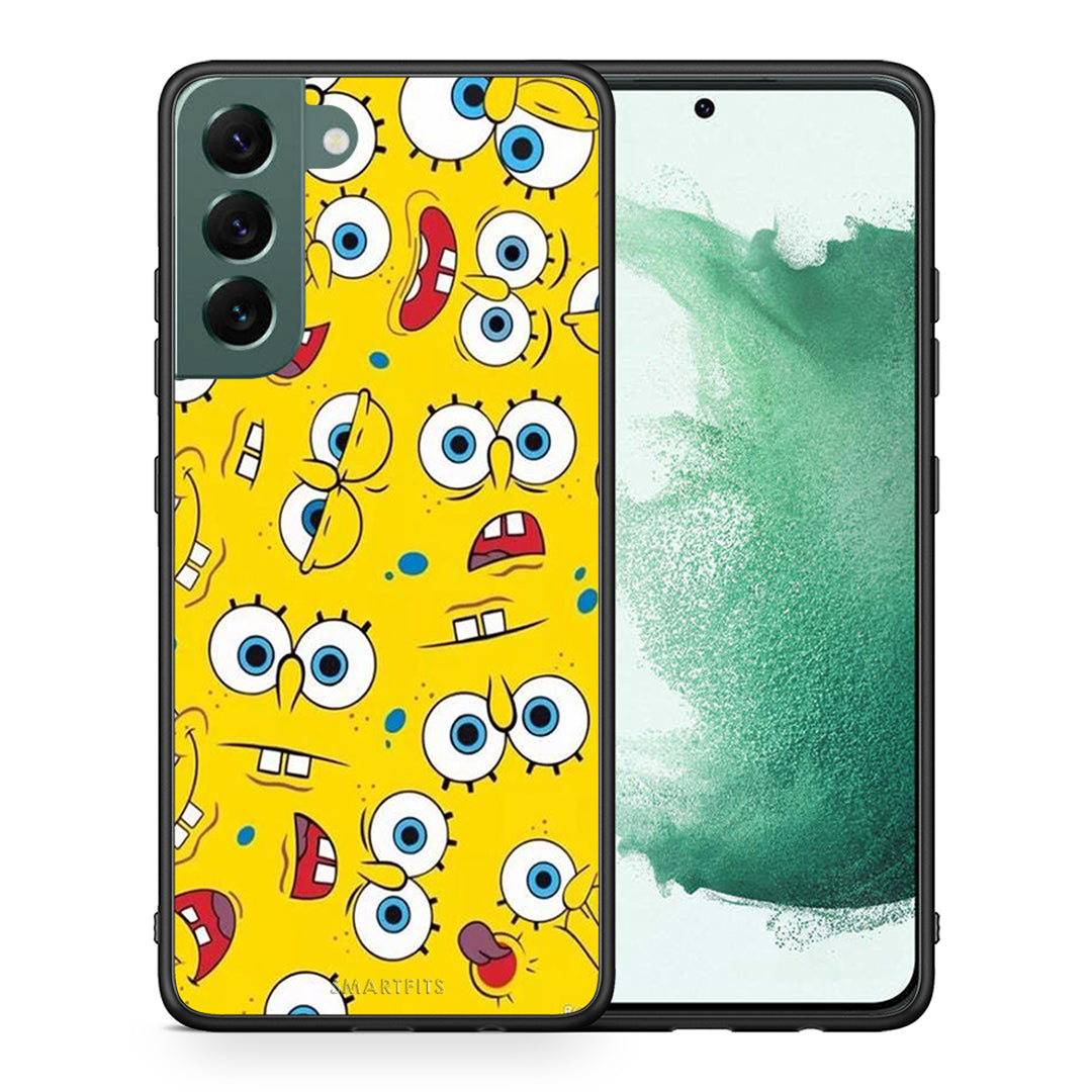 Θήκη Samsung S22 Plus Sponge PopArt από τη Smartfits με σχέδιο στο πίσω μέρος και μαύρο περίβλημα | Samsung S22 Plus Sponge PopArt case with colorful back and black bezels