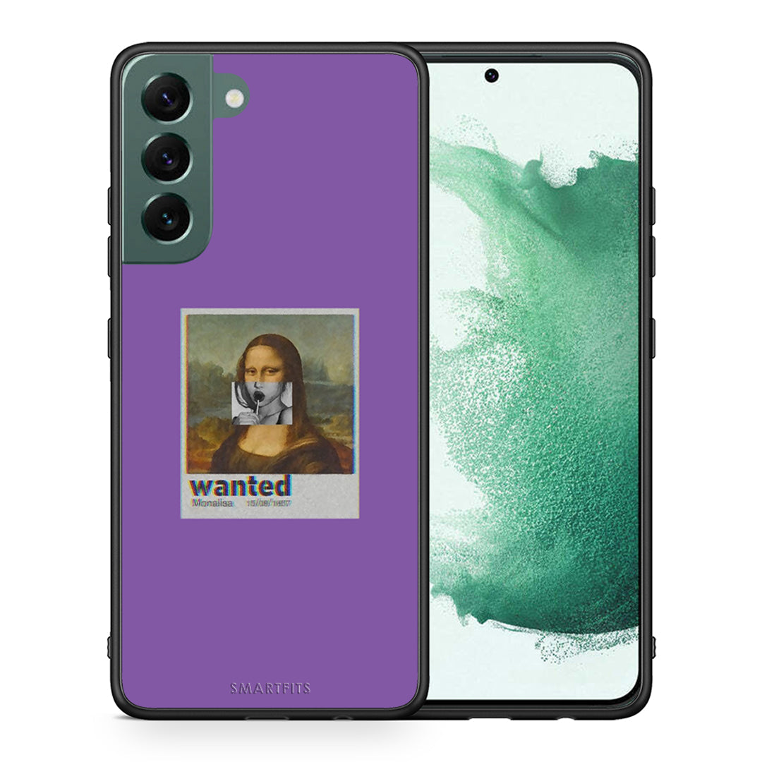 Θήκη Samsung S22 Plus Monalisa Popart από τη Smartfits με σχέδιο στο πίσω μέρος και μαύρο περίβλημα | Samsung S22 Plus Monalisa Popart case with colorful back and black bezels