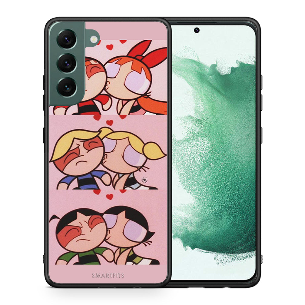 Θήκη Αγίου Βαλεντίνου Samsung S22 Plus Puff Love από τη Smartfits με σχέδιο στο πίσω μέρος και μαύρο περίβλημα | Samsung S22 Plus Puff Love case with colorful back and black bezels