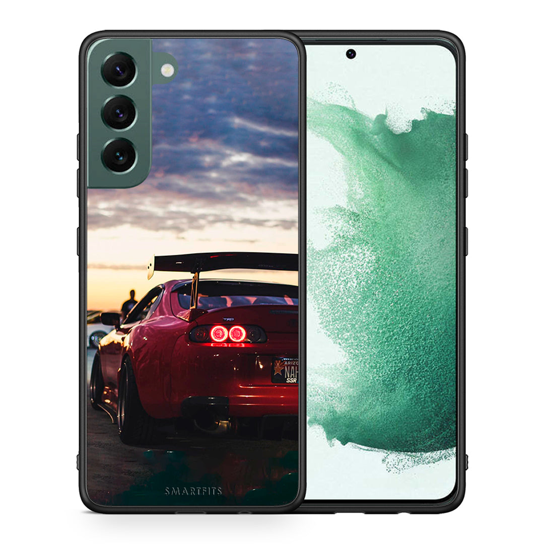 Θήκη Samsung S22 Plus Racing Supra από τη Smartfits με σχέδιο στο πίσω μέρος και μαύρο περίβλημα | Samsung S22 Plus Racing Supra case with colorful back and black bezels