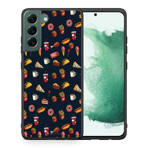 Θήκη Samsung S22 Plus Hungry Random από τη Smartfits με σχέδιο στο πίσω μέρος και μαύρο περίβλημα | Samsung S22 Plus Hungry Random case with colorful back and black bezels