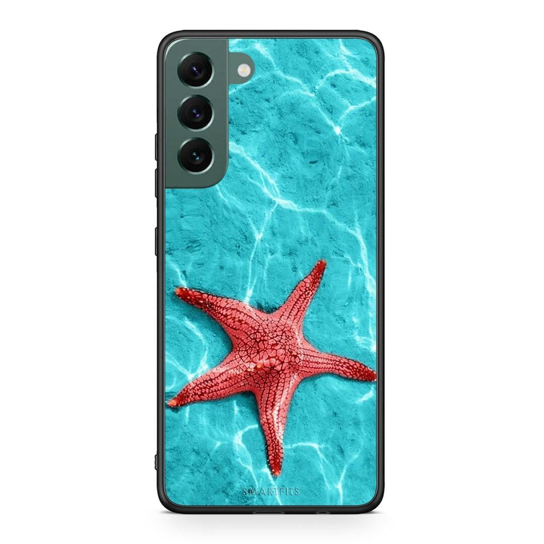 Samsung S22 Plus Red Starfish Θήκη από τη Smartfits με σχέδιο στο πίσω μέρος και μαύρο περίβλημα | Smartphone case with colorful back and black bezels by Smartfits