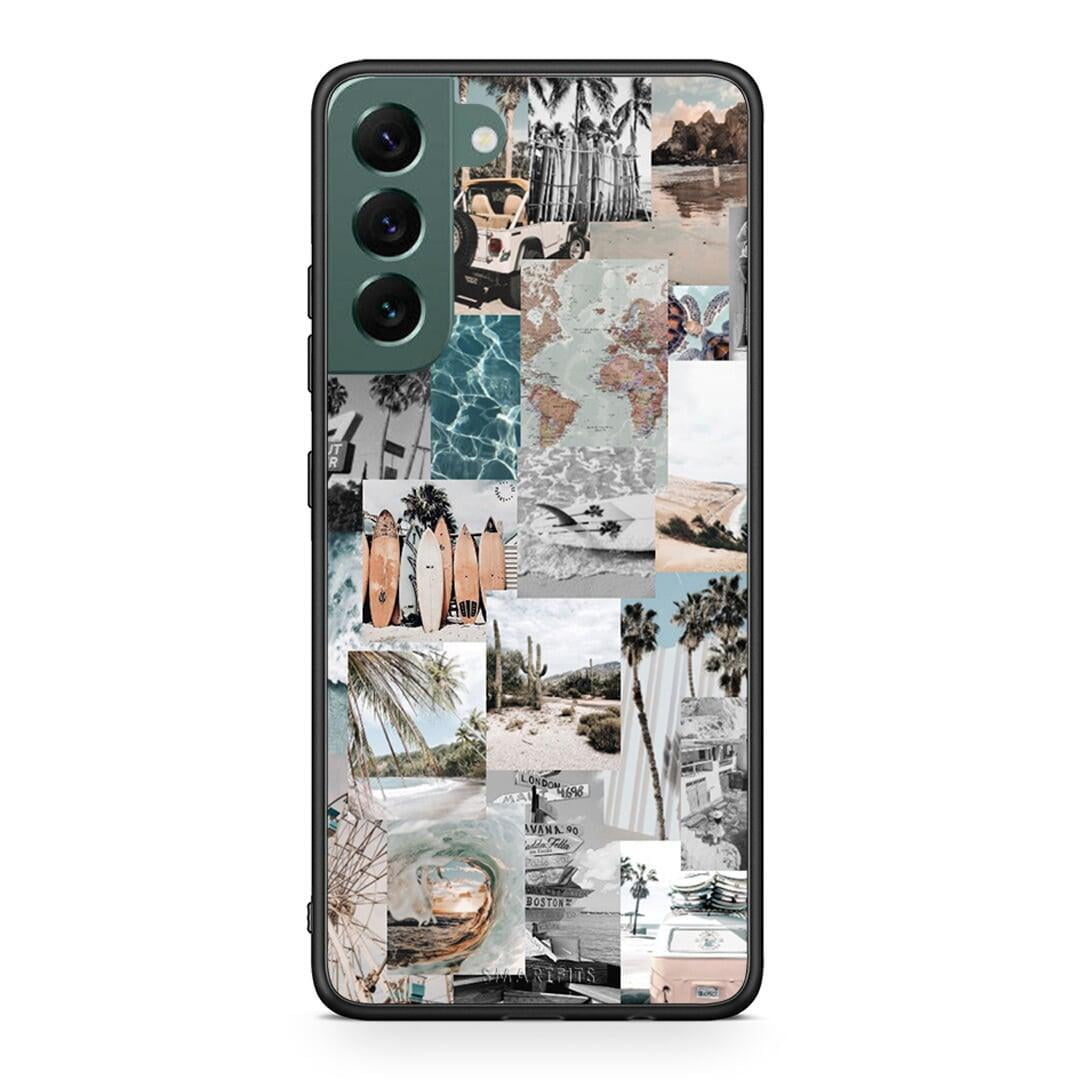 Samsung S22 Plus Retro Beach Life Θήκη από τη Smartfits με σχέδιο στο πίσω μέρος και μαύρο περίβλημα | Smartphone case with colorful back and black bezels by Smartfits