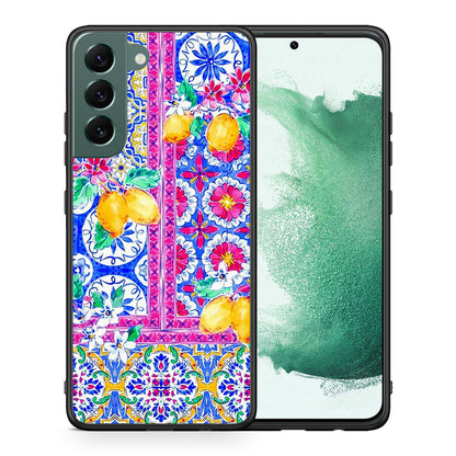 Θήκη Samsung S22 Plus Retro Spring από τη Smartfits με σχέδιο στο πίσω μέρος και μαύρο περίβλημα | Samsung S22 Plus Retro Spring case with colorful back and black bezels