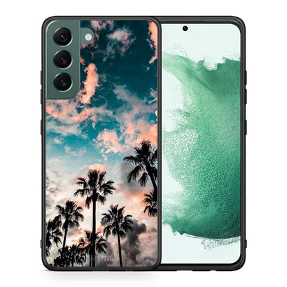 Θήκη Samsung S22 Plus Sky Summer από τη Smartfits με σχέδιο στο πίσω μέρος και μαύρο περίβλημα | Samsung S22 Plus Sky Summer case with colorful back and black bezels