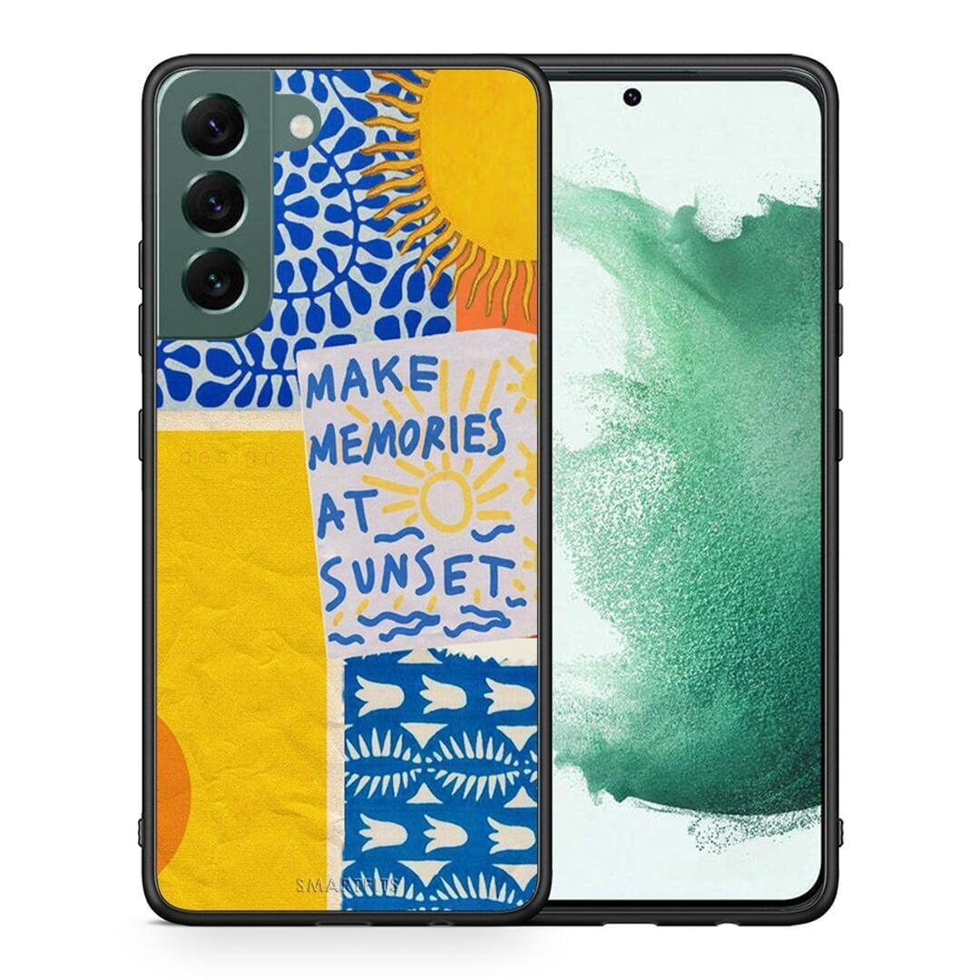 Θήκη Samsung S22 Plus Sunset Memories από τη Smartfits με σχέδιο στο πίσω μέρος και μαύρο περίβλημα | Samsung S22 Plus Sunset Memories case with colorful back and black bezels