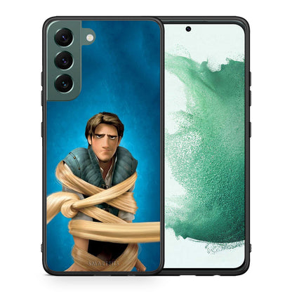 Θήκη Αγίου Βαλεντίνου Samsung S22 Plus Tangled 1 από τη Smartfits με σχέδιο στο πίσω μέρος και μαύρο περίβλημα | Samsung S22 Plus Tangled 1 case with colorful back and black bezels