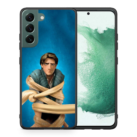 Θήκη Αγίου Βαλεντίνου Samsung S22 Plus Tangled 1 από τη Smartfits με σχέδιο στο πίσω μέρος και μαύρο περίβλημα | Samsung S22 Plus Tangled 1 case with colorful back and black bezels