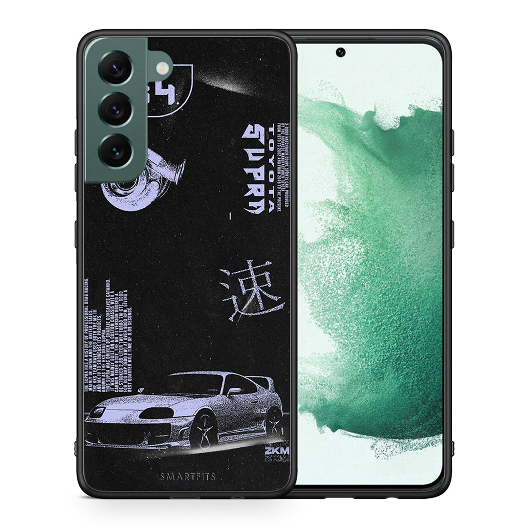 Θήκη Αγίου Βαλεντίνου Samsung S22 Plus Tokyo Drift από τη Smartfits με σχέδιο στο πίσω μέρος και μαύρο περίβλημα | Samsung S22 Plus Tokyo Drift case with colorful back and black bezels