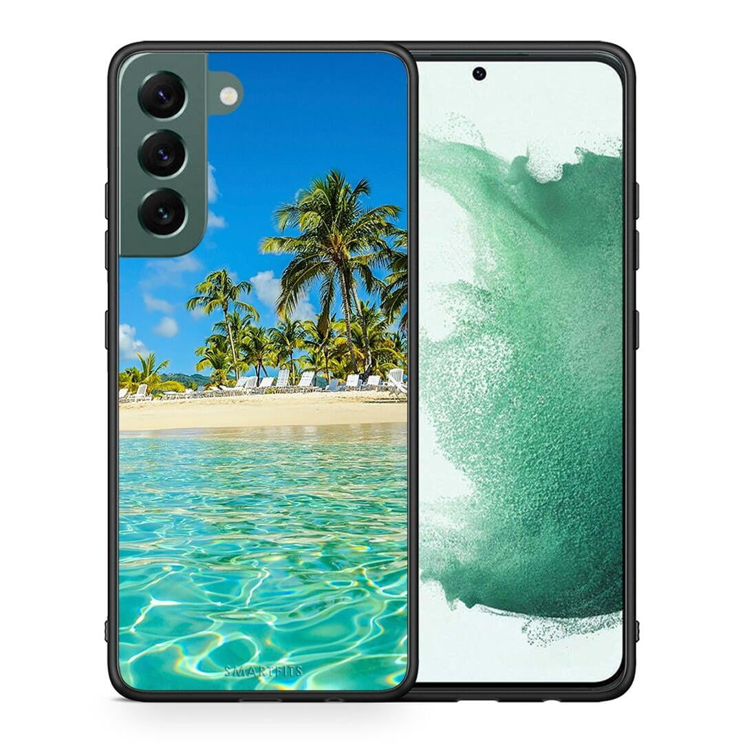 Θήκη Samsung S22 Plus Tropical Vibes από τη Smartfits με σχέδιο στο πίσω μέρος και μαύρο περίβλημα | Samsung S22 Plus Tropical Vibes case with colorful back and black bezels