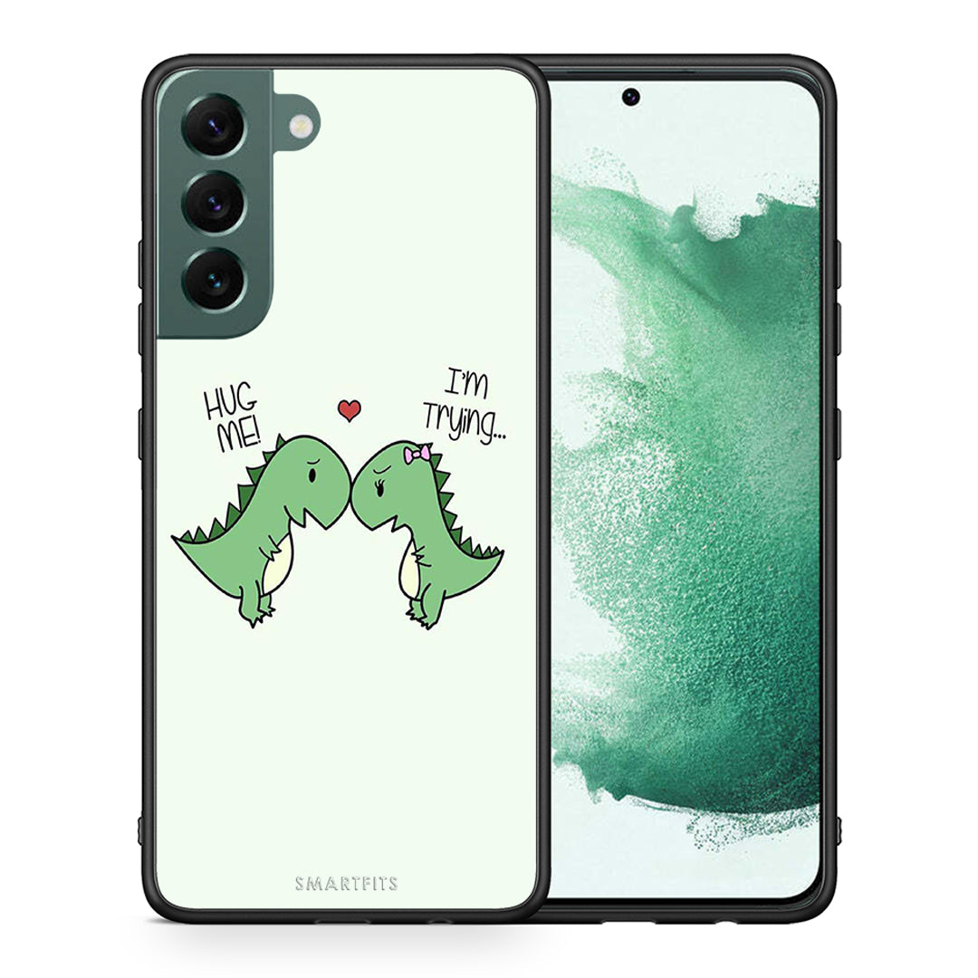 Θήκη Samsung S22 Plus Rex Valentine από τη Smartfits με σχέδιο στο πίσω μέρος και μαύρο περίβλημα | Samsung S22 Plus Rex Valentine case with colorful back and black bezels