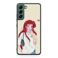 Thumbnail for Samsung S22 Plus Walking Mermaid Θήκη από τη Smartfits με σχέδιο στο πίσω μέρος και μαύρο περίβλημα | Smartphone case with colorful back and black bezels by Smartfits