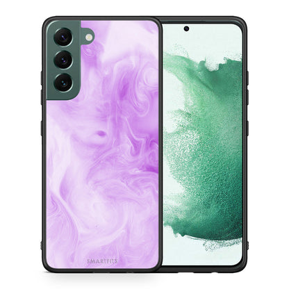 Θήκη Samsung S22 Plus Lavender Watercolor από τη Smartfits με σχέδιο στο πίσω μέρος και μαύρο περίβλημα | Samsung S22 Plus Lavender Watercolor case with colorful back and black bezels