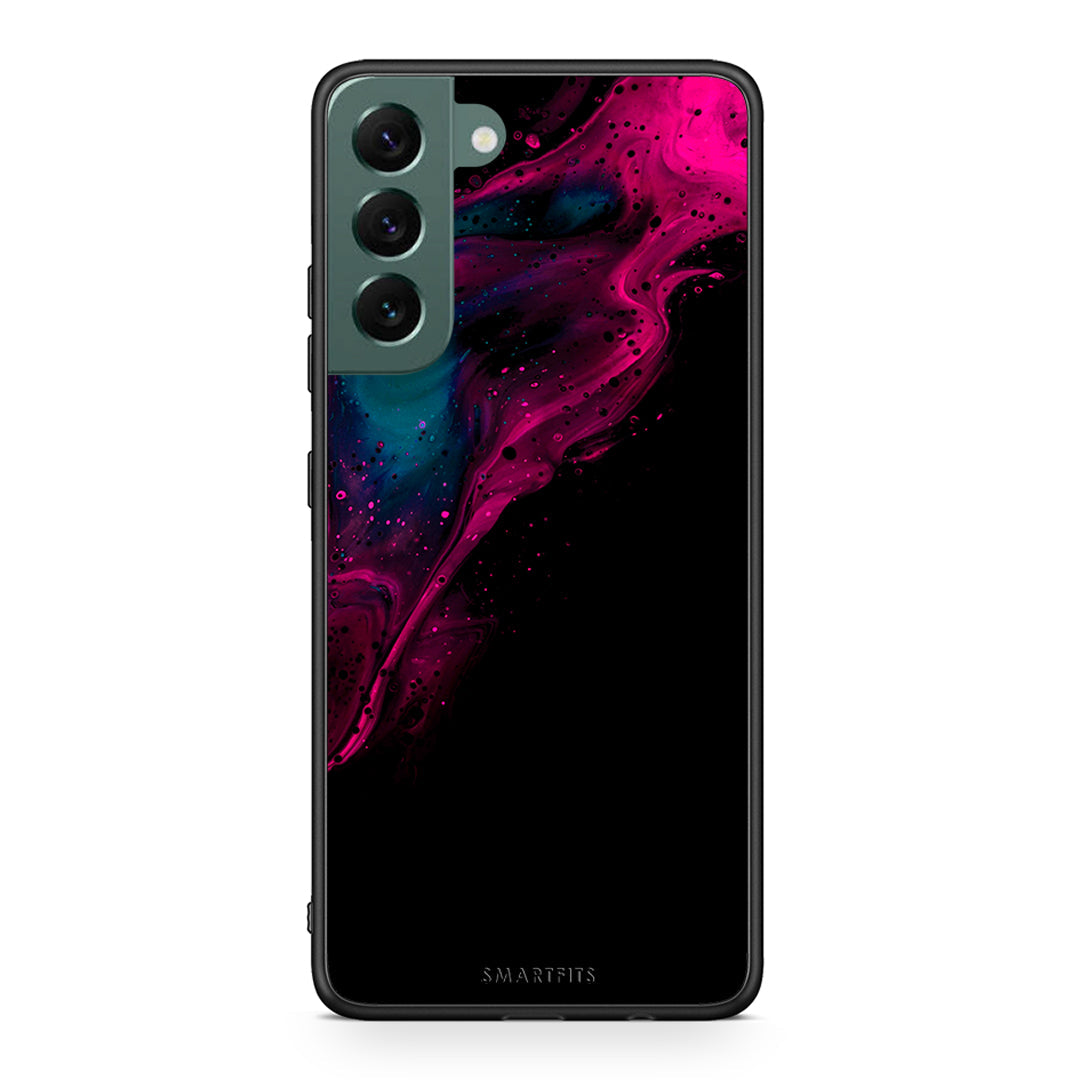 4 - Samsung S22 Plus Pink Black Watercolor case, cover, bumper