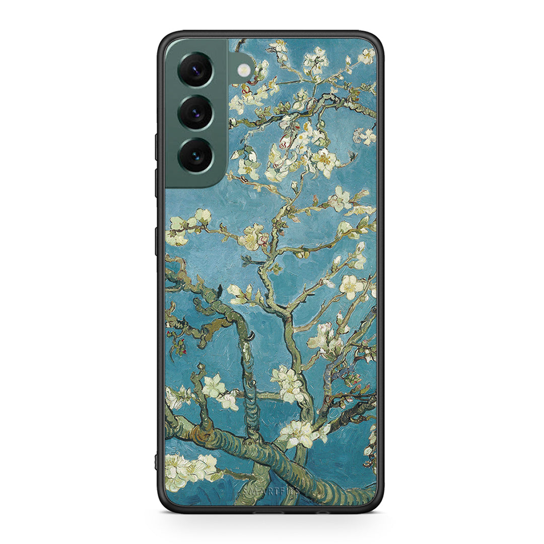 Samsung S22 Plus White Blossoms θήκη από τη Smartfits με σχέδιο στο πίσω μέρος και μαύρο περίβλημα | Smartphone case with colorful back and black bezels by Smartfits
