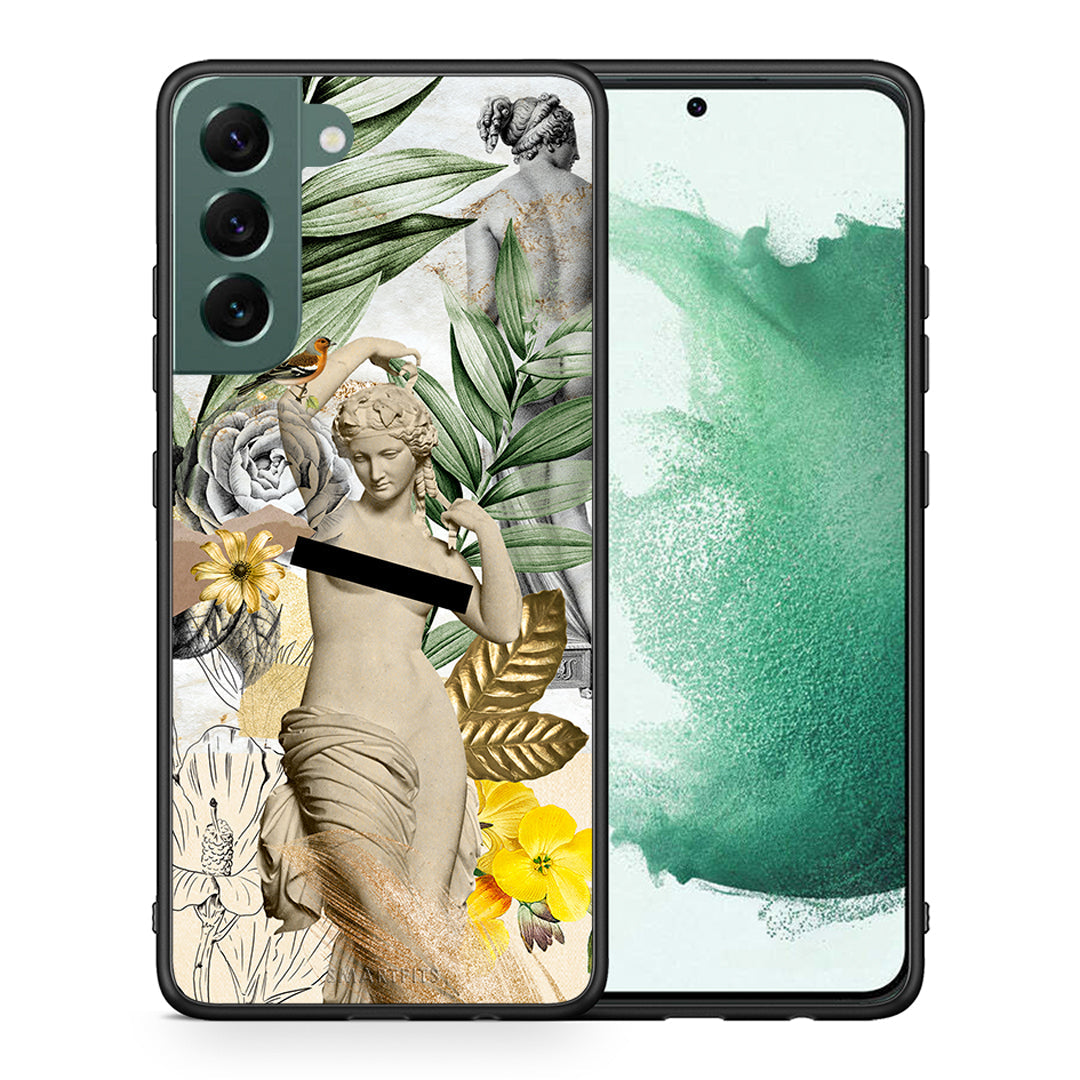Θήκη Samsung S22 Plus Woman Statue από τη Smartfits με σχέδιο στο πίσω μέρος και μαύρο περίβλημα | Samsung S22 Plus Woman Statue case with colorful back and black bezels