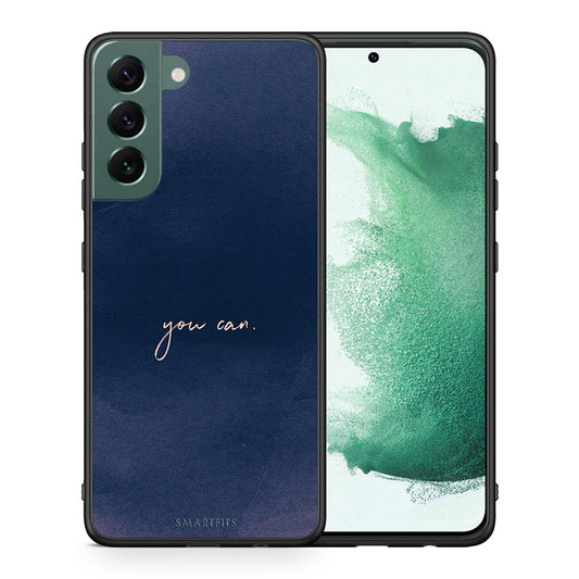 Θήκη Samsung S22 Plus You Can από τη Smartfits με σχέδιο στο πίσω μέρος και μαύρο περίβλημα | Samsung S22 Plus You Can case with colorful back and black bezels