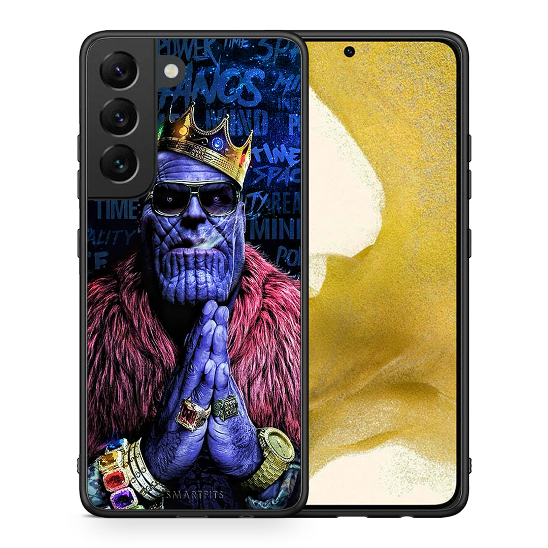 Θήκη Samsung S22 Thanos PopArt από τη Smartfits με σχέδιο στο πίσω μέρος και μαύρο περίβλημα | Samsung S22 Thanos PopArt case with colorful back and black bezels